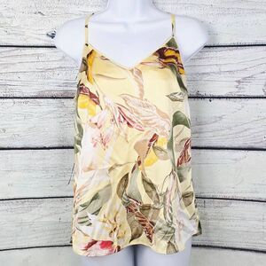 White House Black Market Floral Lace Trim Cami XS